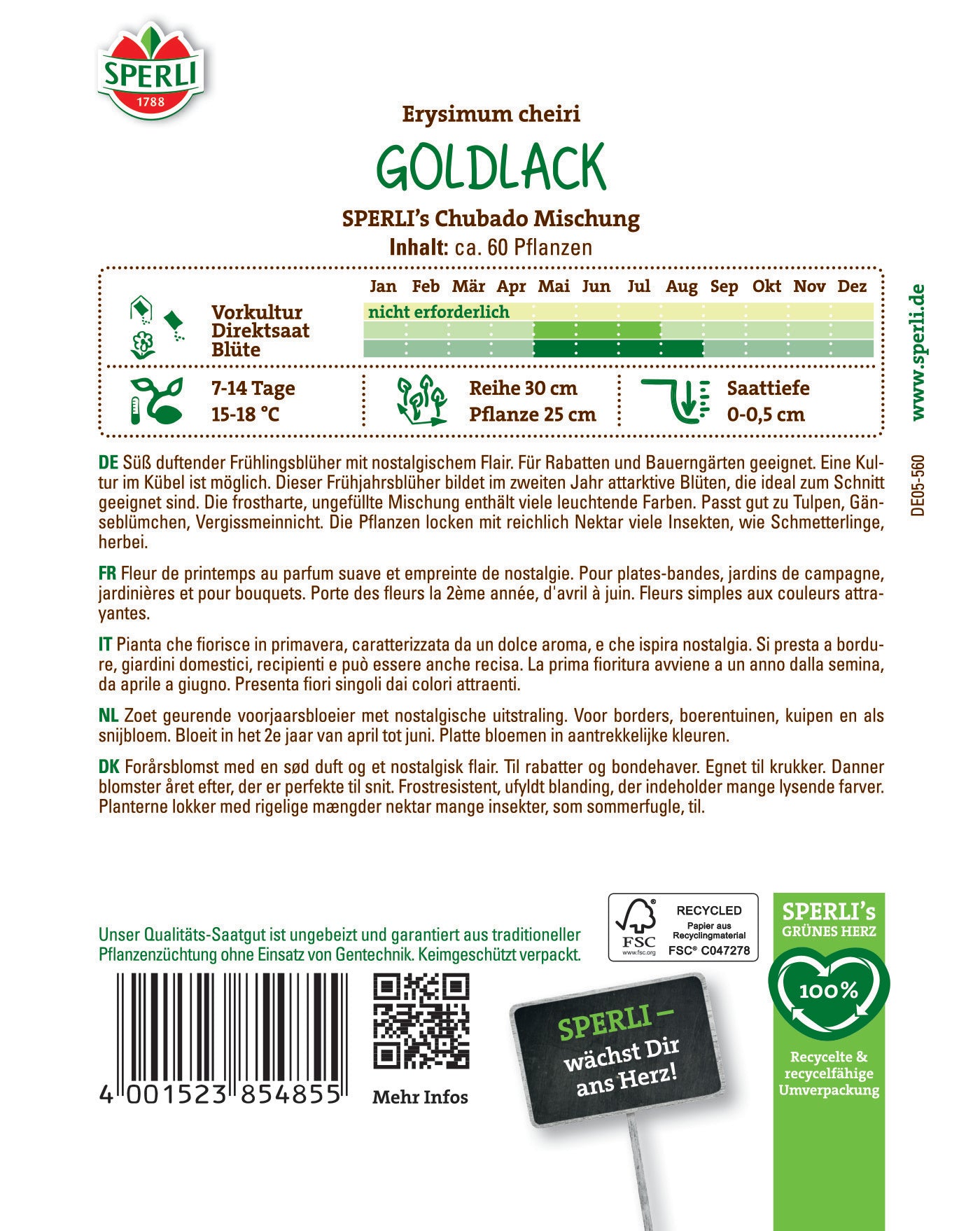 Goldlacksamen Chubado Mischung