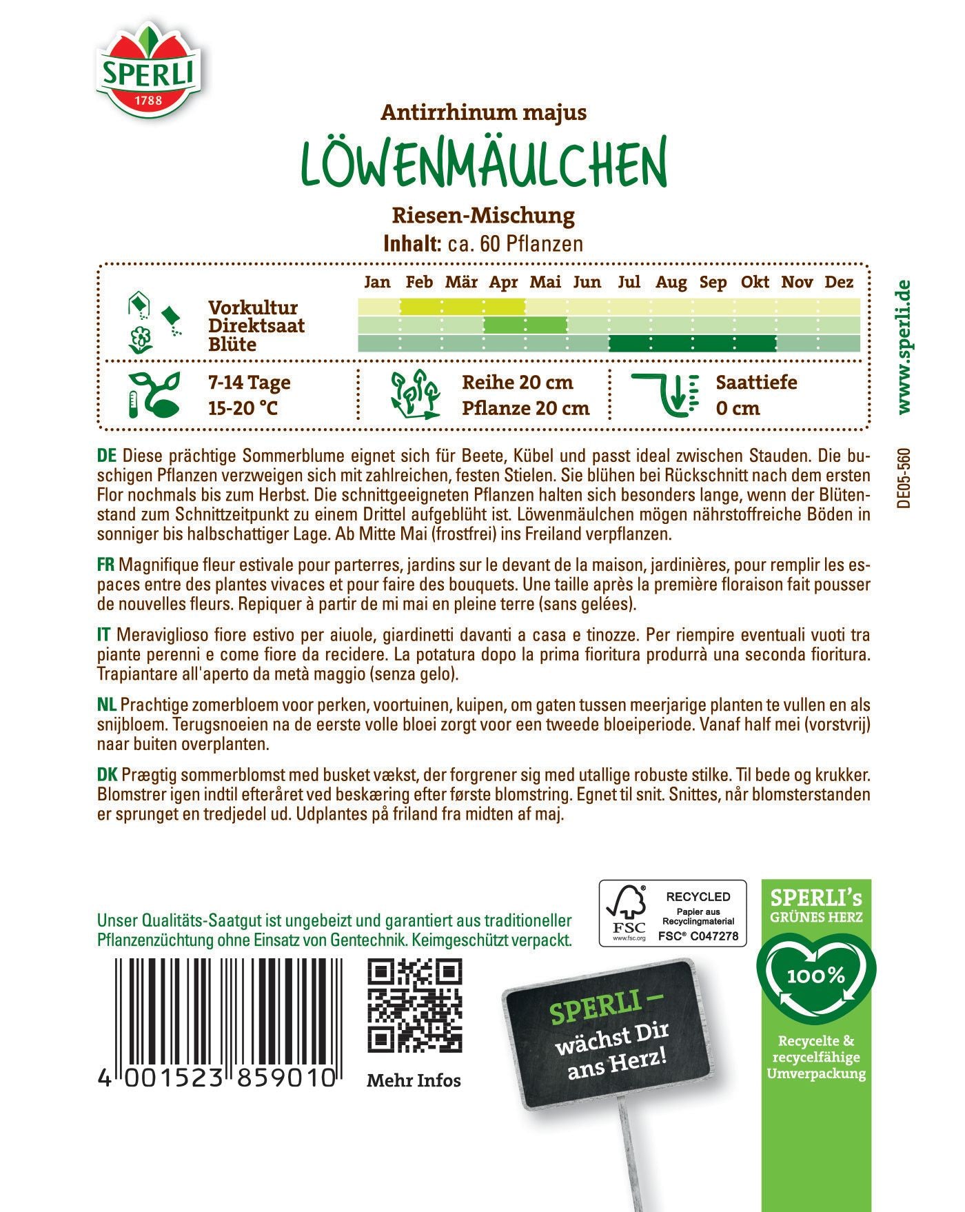 Löwenmäulchen Riesen Mischung