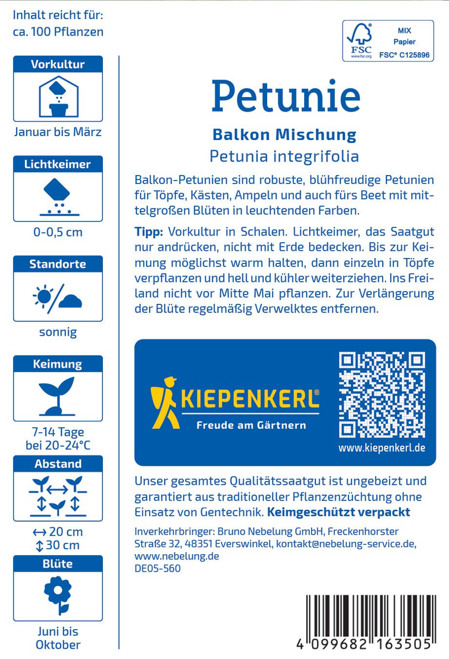 Petuniensamen Balkon Mischung