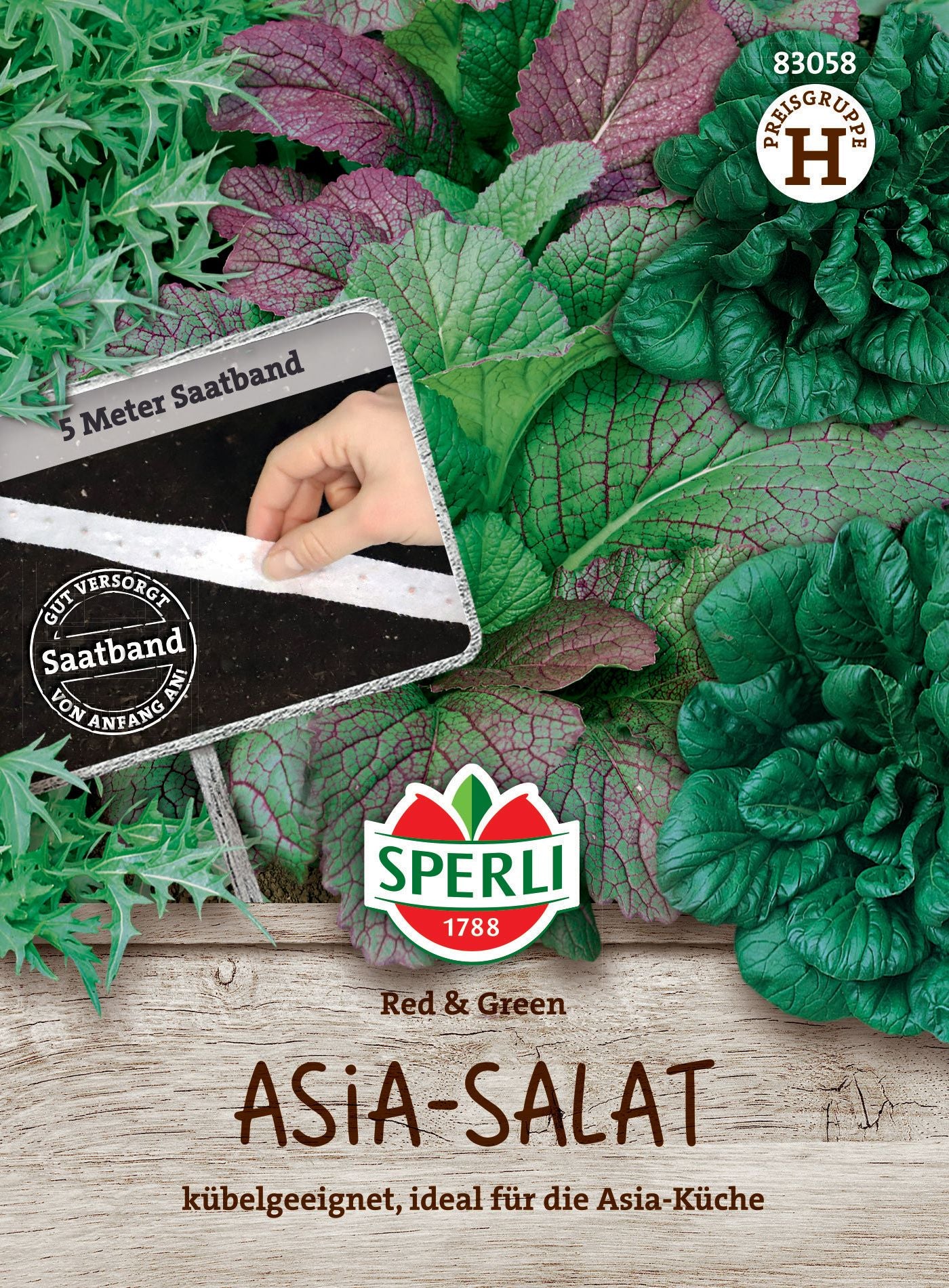 Asia-Salat Red &amp; Green, Saatband