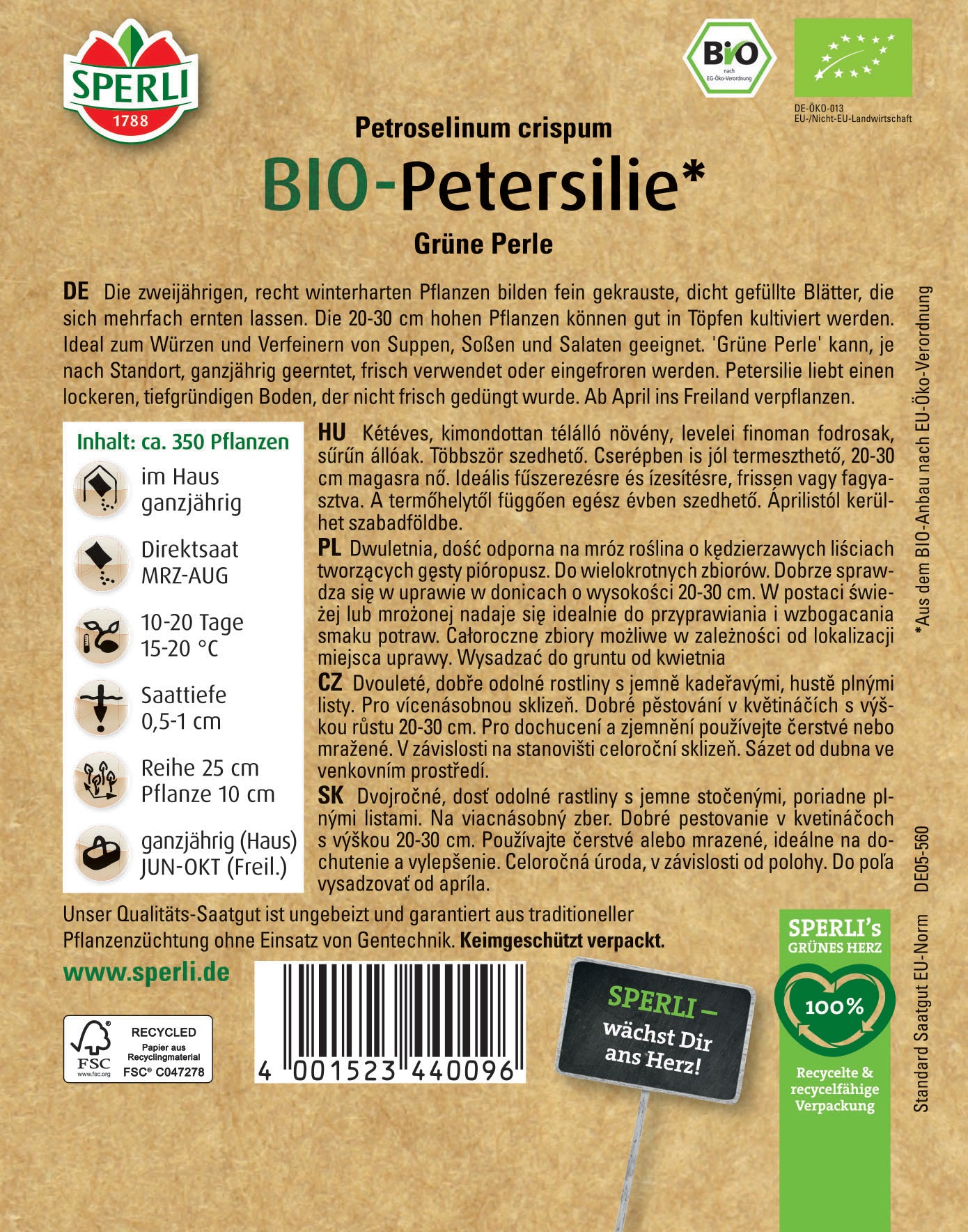 BIO Petersiliensamen, kraus