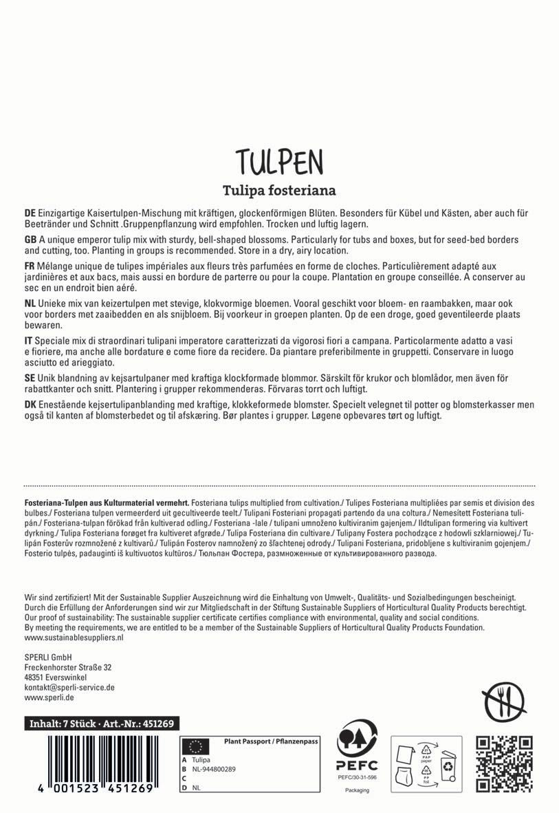 Fosteriana-Tulpe Kaisertulpen-Mischung