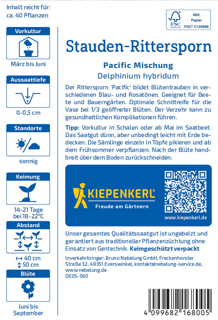Stauden-Ritterspornsamen Pacific Mischung