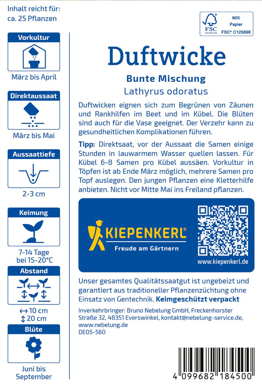 Duftwickensamen Bunte Mischung