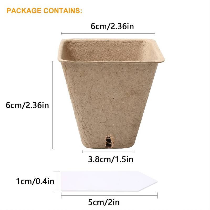 Quadratische Torftöpfe 1 Packung