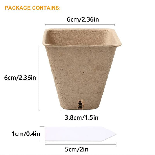 Quadratische Torftöpfe 1 Packung