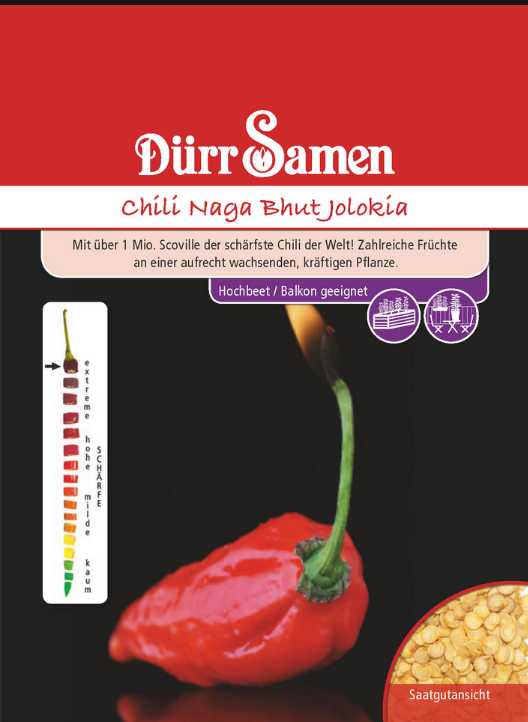 Chilisamen Naga Bhut Jolokia